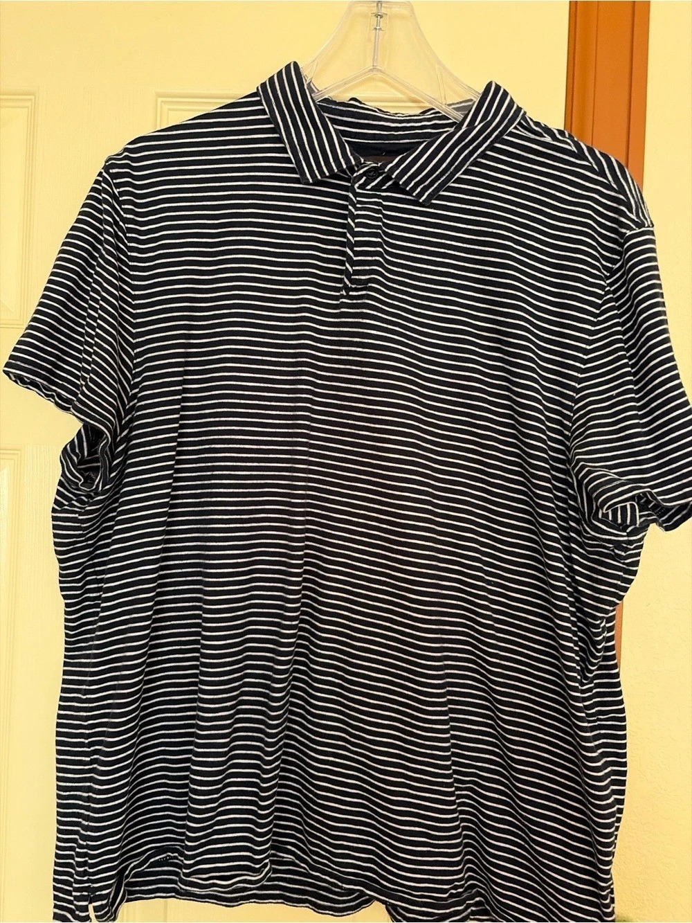 Michael Kors Striped Polo in Black & White Size XXL